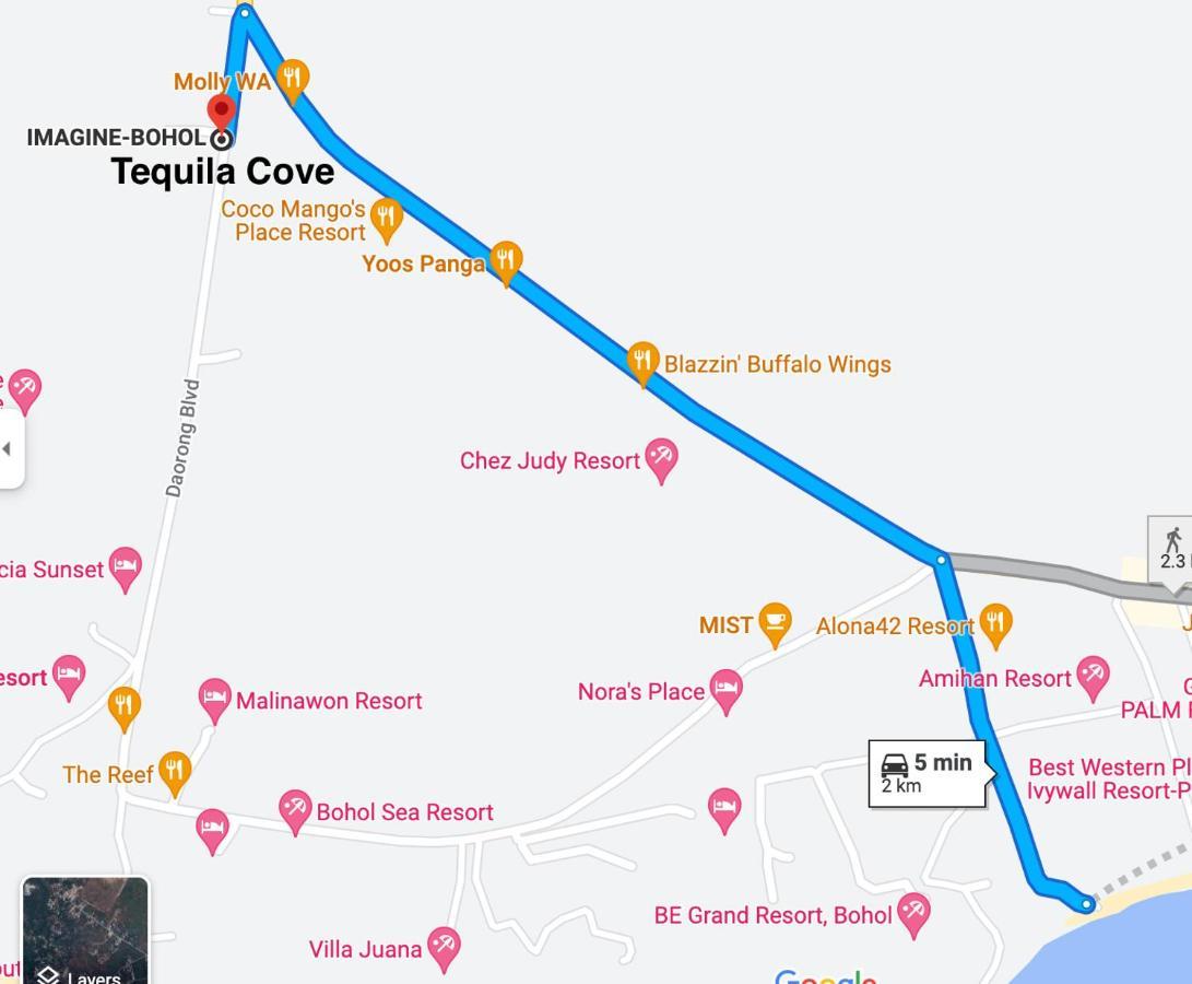 Tequila Cove Bed and Breakfast Panglao Exteriör bild